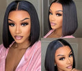 Bresilienne 10"Brazilian Hair Glueless Frontal Lace Short Straight Bob